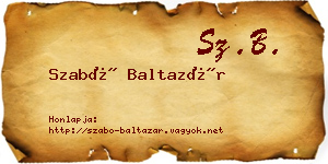 Szabó Baltazár névjegykártya
